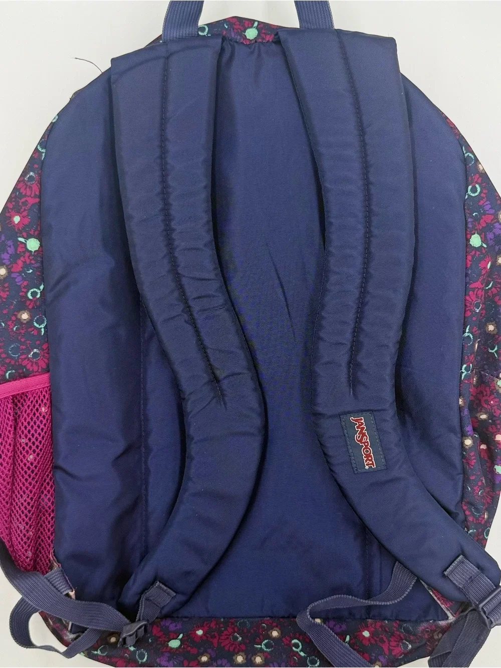 Jansport Purple Floral Print Backpack